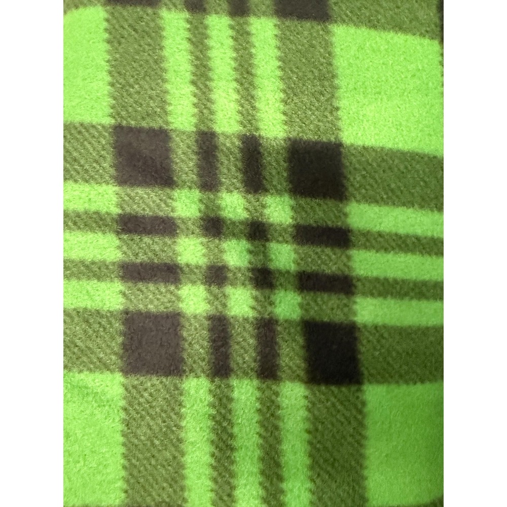 GREEN‎ plaid lightweight softhand blizzard fleece OEKOTEX® STAND 100 1 unit=1 yd